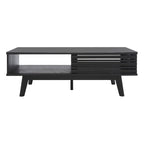 Table basse SAFAVIEH Ameetha style milieu du siècle, 1 étagère, noyer - 117 cm L x 58 cm P x 41 cm H