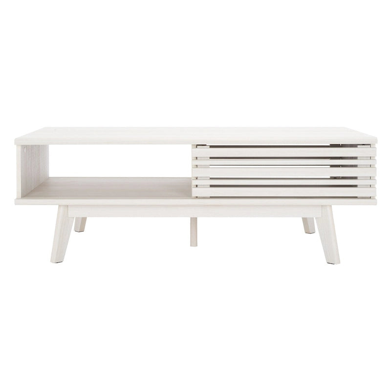 Table basse SAFAVIEH Ameetha style milieu du siècle, 1 étagère, noyer - 117 cm L x 58 cm P x 41 cm H
