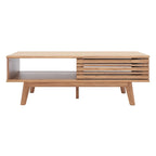 Table basse SAFAVIEH Ameetha style milieu du siècle, 1 étagère, noyer - 117 cm L x 58 cm P x 41 cm H