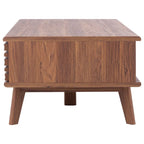 Table basse SAFAVIEH Ameetha style milieu du siècle, 1 étagère, noyer - 117 cm L x 58 cm P x 41 cm H