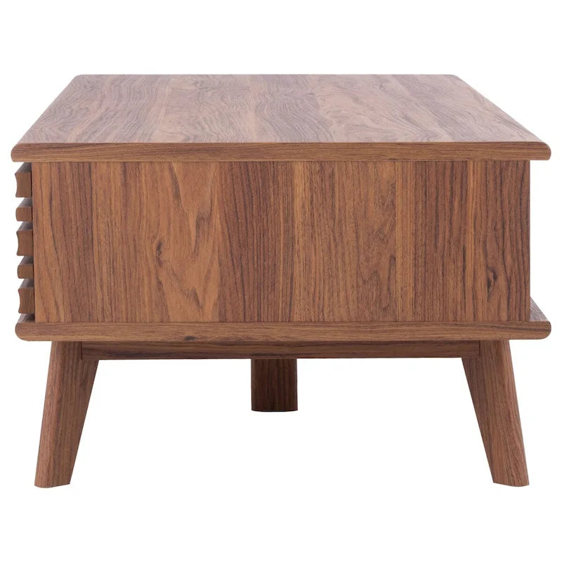 Table basse SAFAVIEH Ameetha style milieu du siècle, 1 étagère, noyer - 117 cm L x 58 cm P x 41 cm H