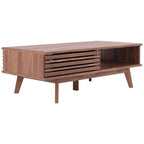 Table basse SAFAVIEH Ameetha style milieu du siècle, 1 étagère, noyer - 117 cm L x 58 cm P x 41 cm H