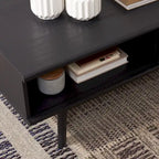 Table basse SAFAVIEH Ameetha style milieu du siècle, 1 étagère, noyer - 117 cm L x 58 cm P x 41 cm H