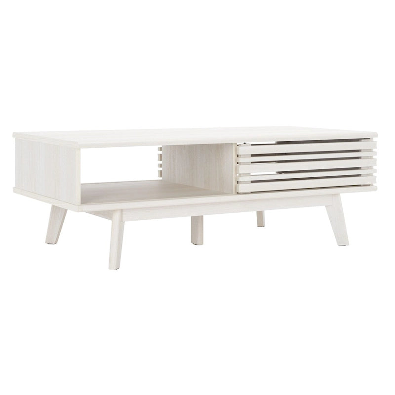 Table basse SAFAVIEH Ameetha style milieu du siècle, 1 étagère, noyer - 117 cm L x 58 cm P x 41 cm H
