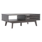 Table basse SAFAVIEH Ameetha style milieu du siècle, 1 étagère, noyer - 117 cm L x 58 cm P x 41 cm H