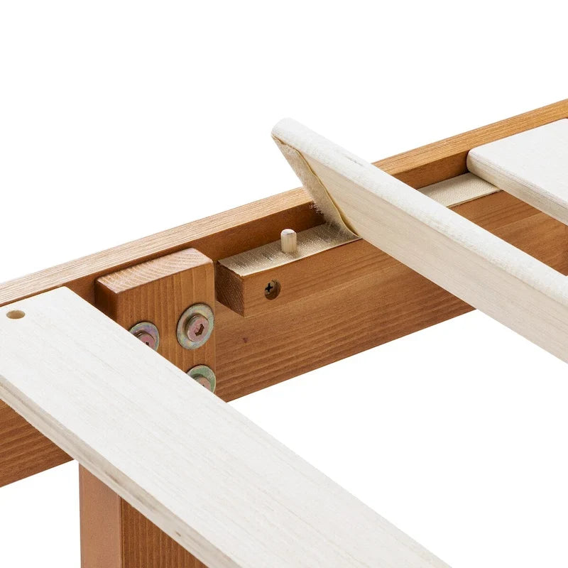 Cadre de lit plateforme classique en bois massif de 12 pouces