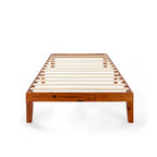 Cadre de lit plateforme classique en bois massif de 12 pouces