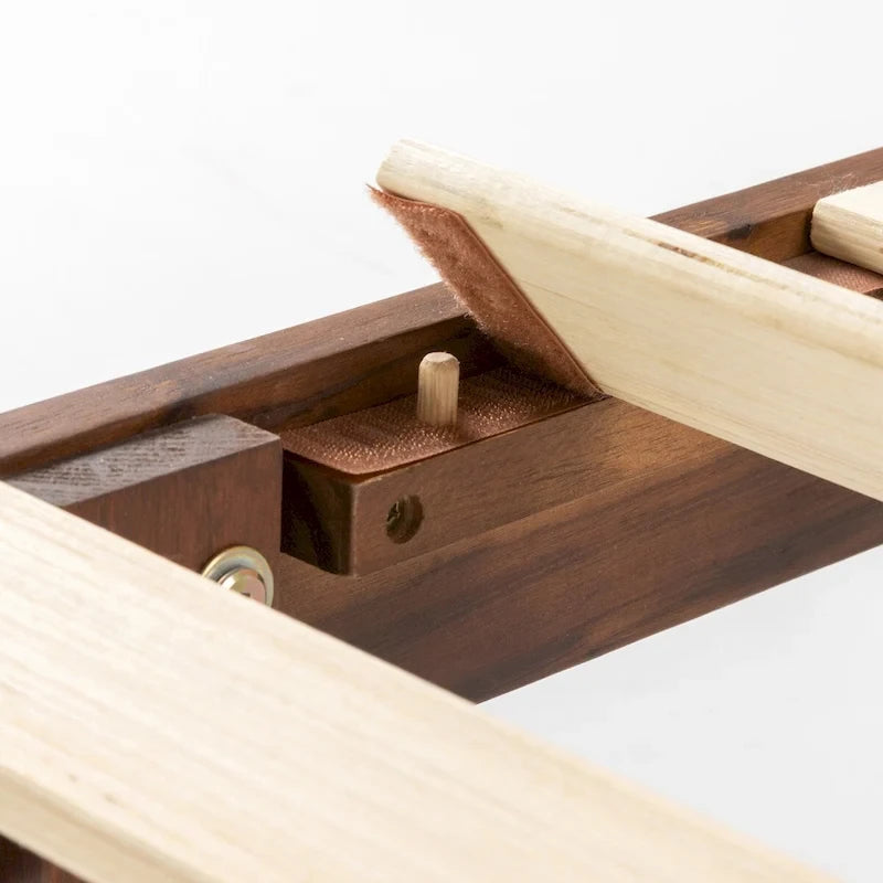 Cadre de lit plateforme classique en bois massif de 12 pouces
