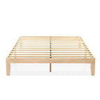 Cadre de lit plateforme classique en bois massif de 12 pouces