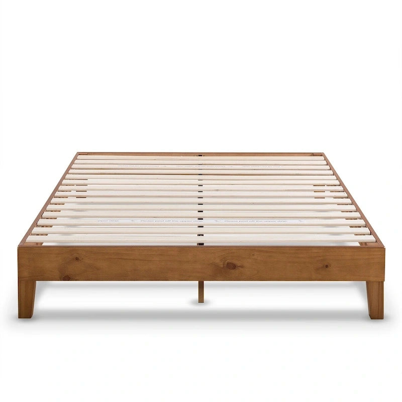 Grand cadre de lit plateforme en bois massif de 30 cm (12 pouces) de Crown Comfort