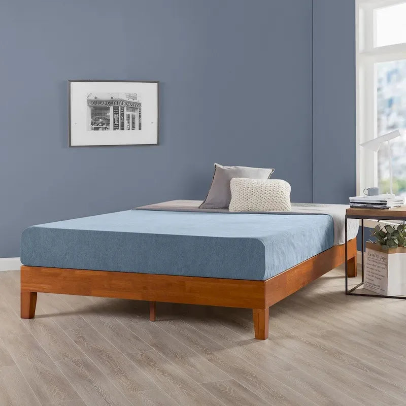 Grand cadre de lit plateforme en bois massif de 30 cm (12 pouces) de Crown Comfort