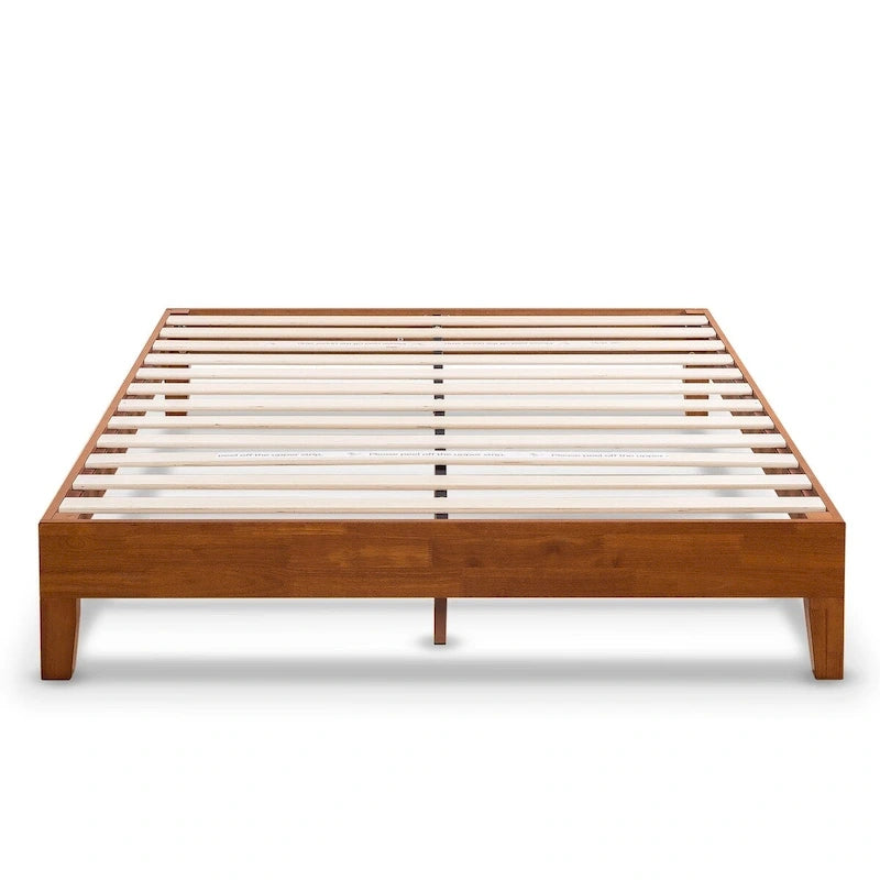 Grand cadre de lit plateforme en bois massif de 30 cm (12 pouces) de Crown Comfort