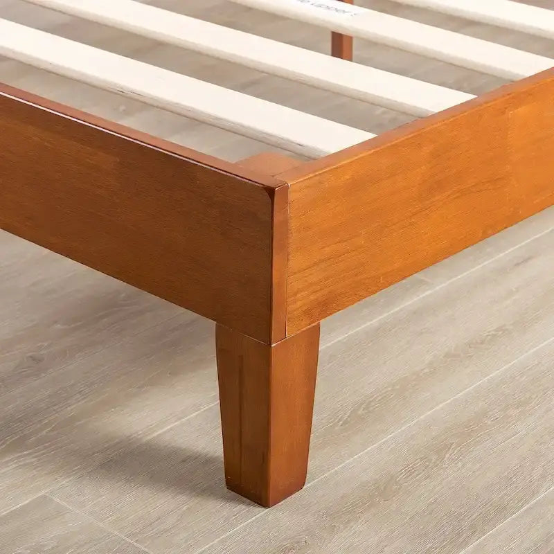 Grand cadre de lit plateforme en bois massif de 30 cm (12 pouces) de Crown Comfort