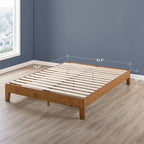 Grand cadre de lit plateforme en bois massif de 30 cm (12 pouces) de Crown Comfort