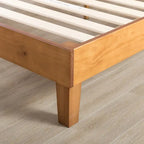 Grand cadre de lit plateforme en bois massif de 30 cm (12 pouces) de Crown Comfort
