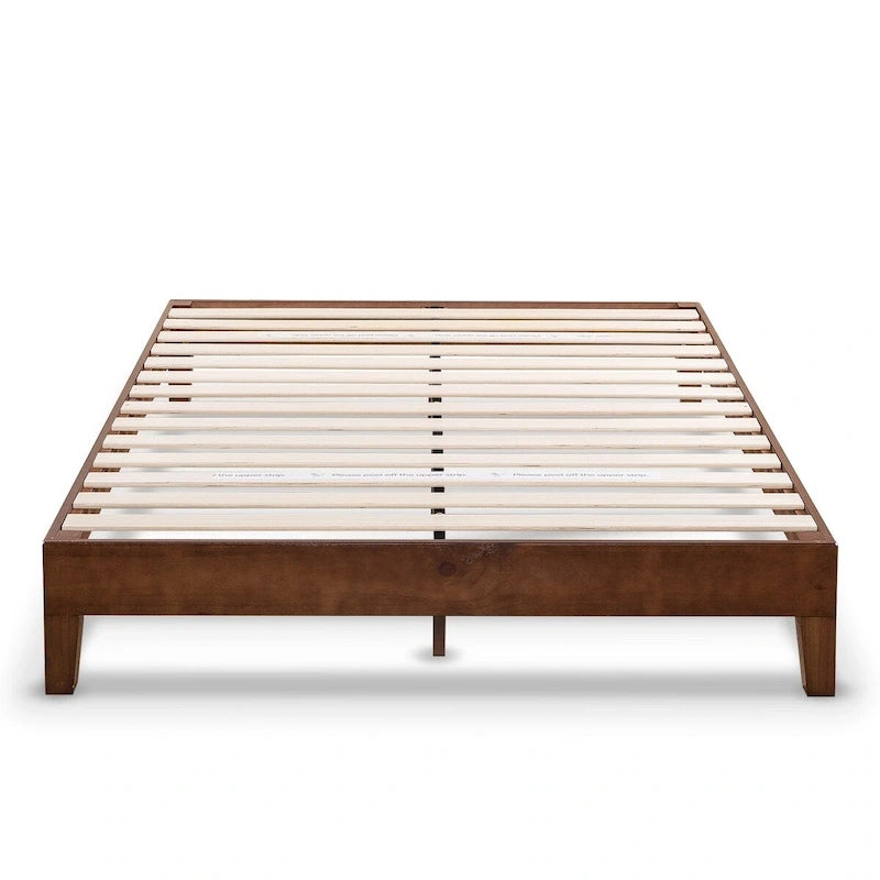 Grand cadre de lit plateforme en bois massif de 30 cm (12 pouces) de Crown Comfort
