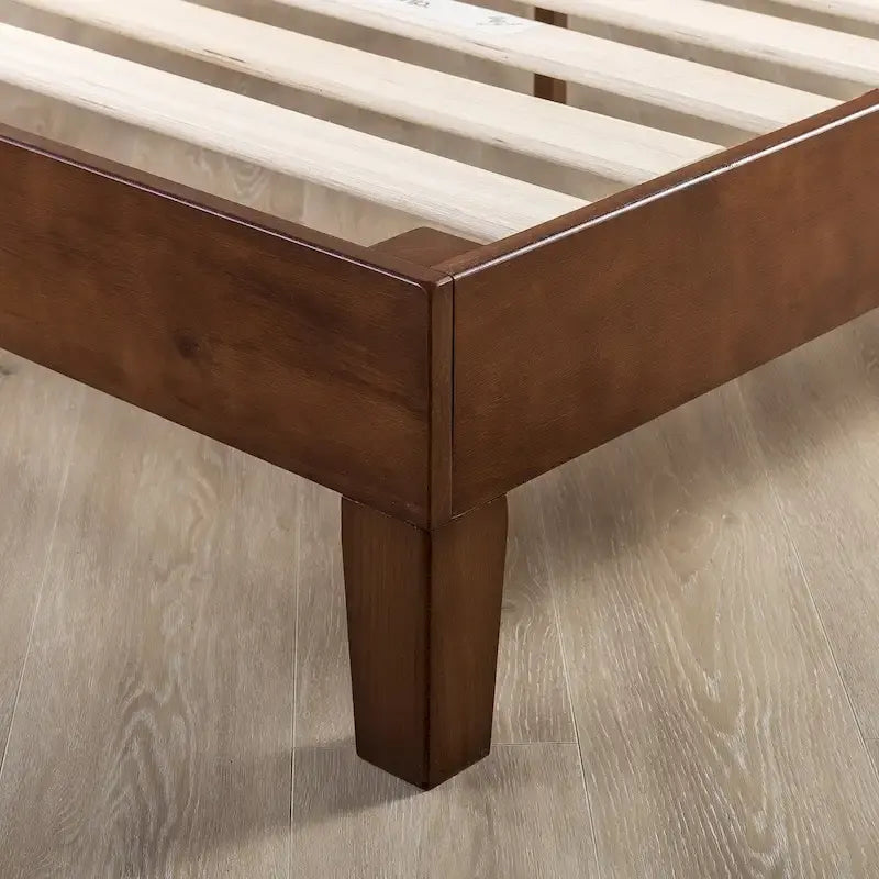 Grand cadre de lit plateforme en bois massif de 30 cm (12 pouces) de Crown Comfort