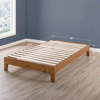 Grand cadre de lit plateforme en bois massif de 30 cm (12 pouces) de Crown Comfort