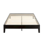 Grand cadre de lit plateforme en bois massif de 30 cm (12 pouces) de Crown Comfort