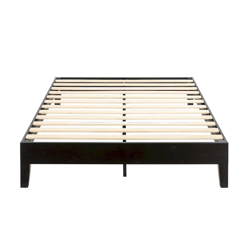 Grand cadre de lit plateforme en bois massif de 30 cm (12 pouces) de Crown Comfort