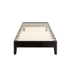 Grand cadre de lit plateforme en bois massif de 30 cm (12 pouces) de Crown Comfort