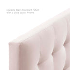 Tête de lit Carson Carrington Labbgard Queen-size en velours capitonné couleur biscuit