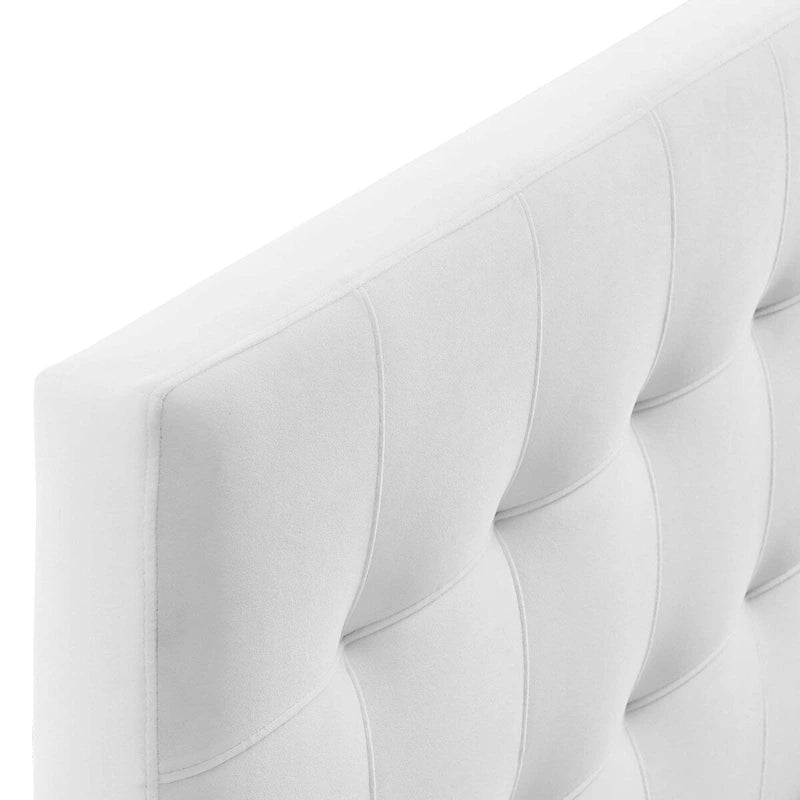 Tête de lit Carson Carrington Labbgard Queen-size en velours capitonné couleur biscuit