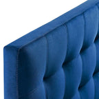 Tête de lit Carson Carrington Labbgard Queen-size en velours capitonné couleur biscuit