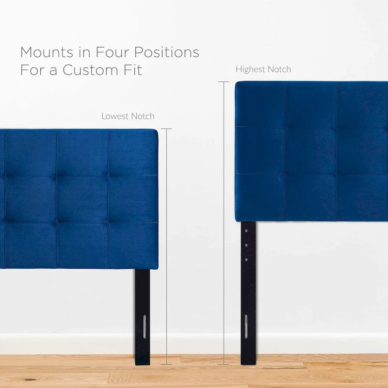 Tête de lit Carson Carrington Labbgard Queen-size en velours capitonné couleur biscuit