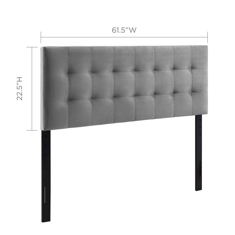 Tête de lit Carson Carrington Labbgard Queen-size en velours capitonné couleur biscuit