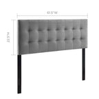 Tête de lit Carson Carrington Labbgard Queen-size en velours capitonné couleur biscuit