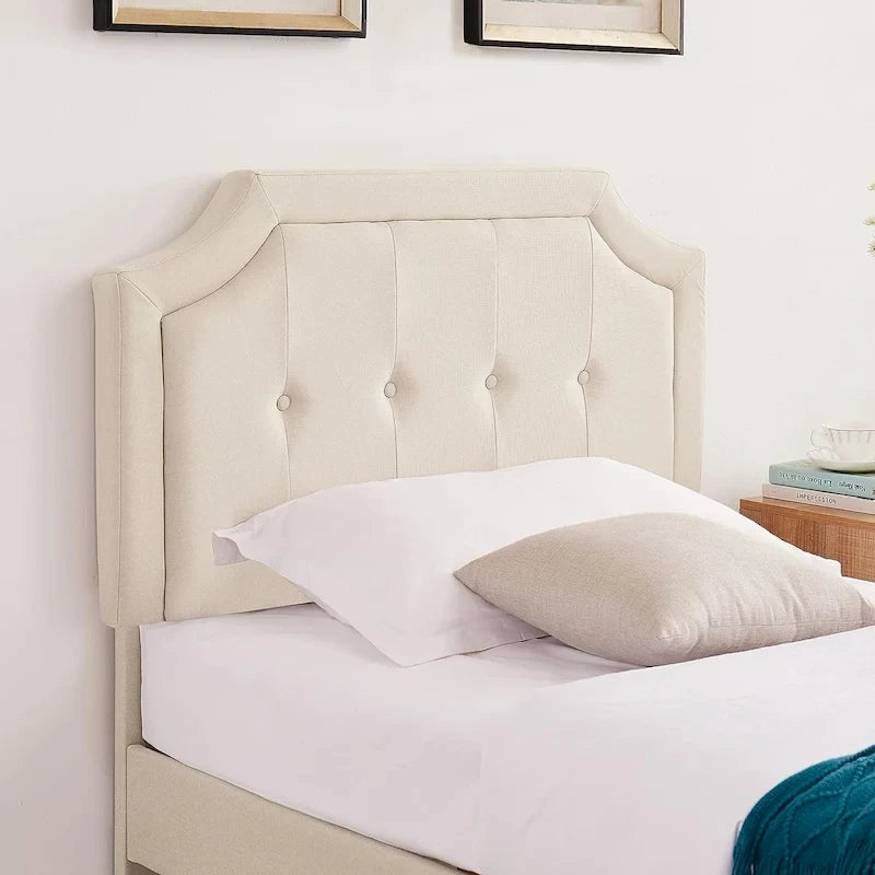 Cadre de lit moderne Javlergo avec tête de lit réglable en hauteur, sans sommier nécessaire
