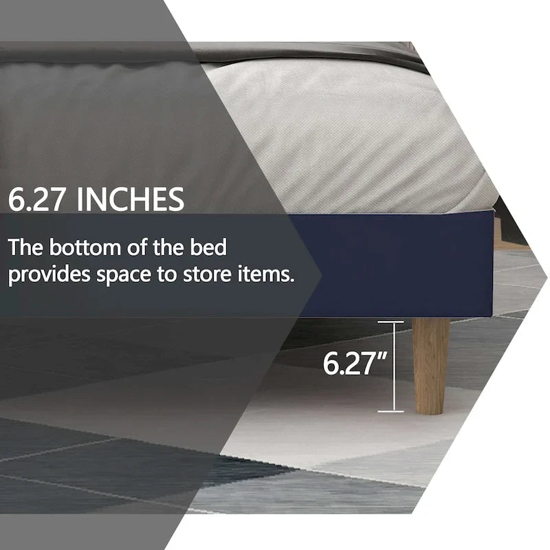 Cadre de lit plateforme rembourré Alazyhome