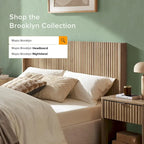 Tête de lit Brooklyn de mopio, 158,7 cm de large (tête de lit seule), tête de lit en bois, style ferme moderne, bohème, fixation murale, panneau cannelé