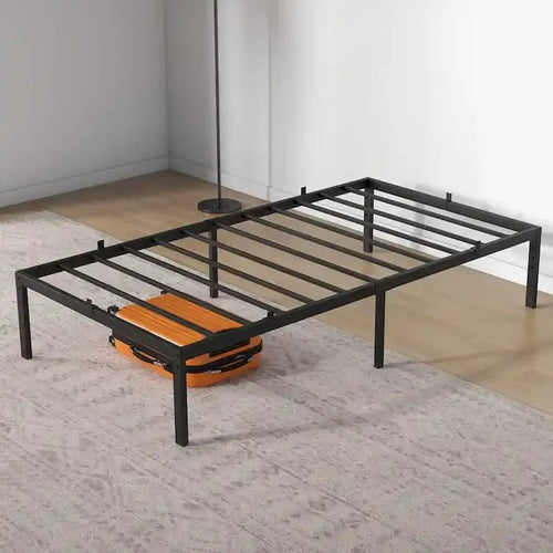 Cadre de lit de 14 pouces avec rangement, supporte jusqu'à 800 lb, aucun sommier requis