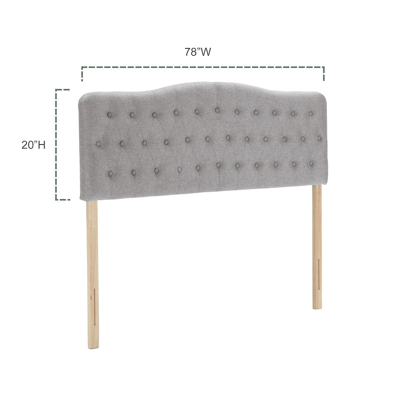Tête de lit capitonnée pour lit King Size, tête de lit boutonnée en forme de losange, hauteur réglable, pieds en bois massif, rembourrage en lin pour lit King Size