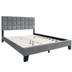 Lit plateforme en velours simple CraftPorch