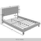 Lit plateforme en velours simple CraftPorch