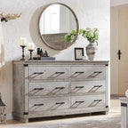 Commode de style campagnard à 6 tiroirs, commode en bois, commode de rangement