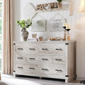 Farmhouse 7 Drawers Dresser, Wood Chest of Drawers, Closet Dresser