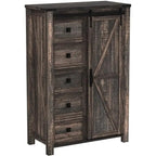 Commode de style campagnard à 5 tiroirs, commode à tiroirs, commode de rangement