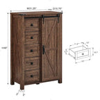 Commode de style campagnard à 5 tiroirs, commode à tiroirs, commode de rangement