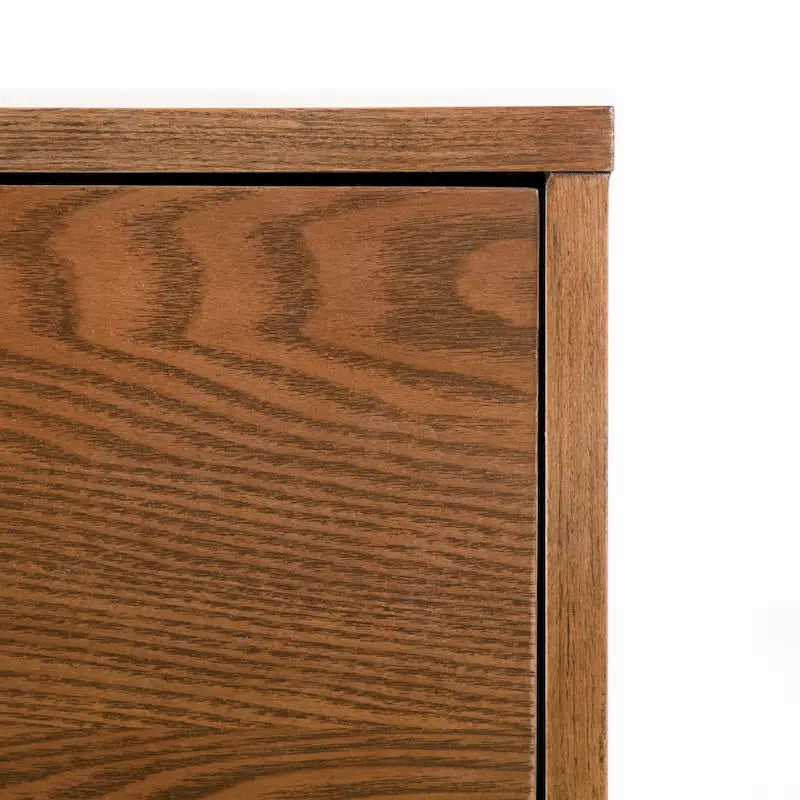 Table de chevet Beau Midcentury en noyer à 2 tiroirs de Furniture of America