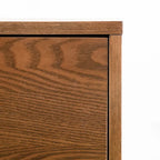 Table de chevet Beau Midcentury en noyer à 2 tiroirs de Furniture of America