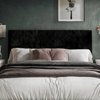 Tête de lit moderne capitonnée en velours côtelé plissé CraftPorch