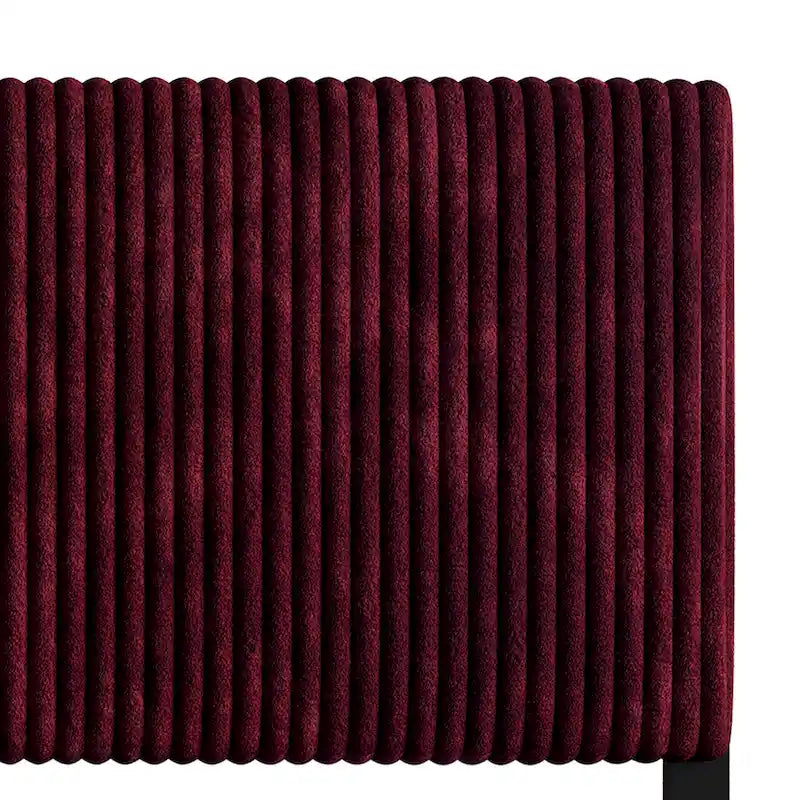 Tête de lit moderne capitonnée en velours côtelé plissé CraftPorch