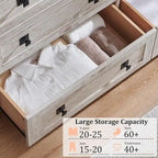 Commode rustique à 7 tiroirs, commode en bois, organiseur de commode