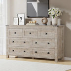 Commode rustique à 7 tiroirs, commode en bois, organiseur de commode