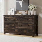 Commode rustique à 7 tiroirs, commode en bois, organiseur de commode