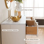Commode moderne à 6 tiroirs cannelés, meuble TV
